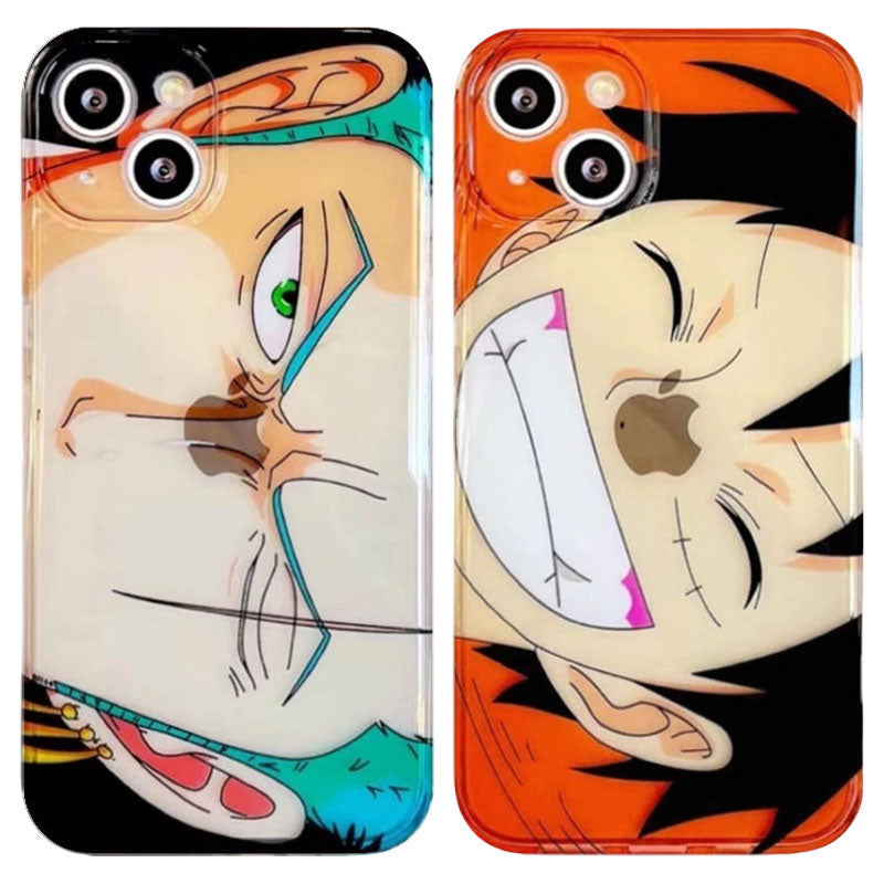 Luffy/Zoro iPhone silicone crash-resistant phone case