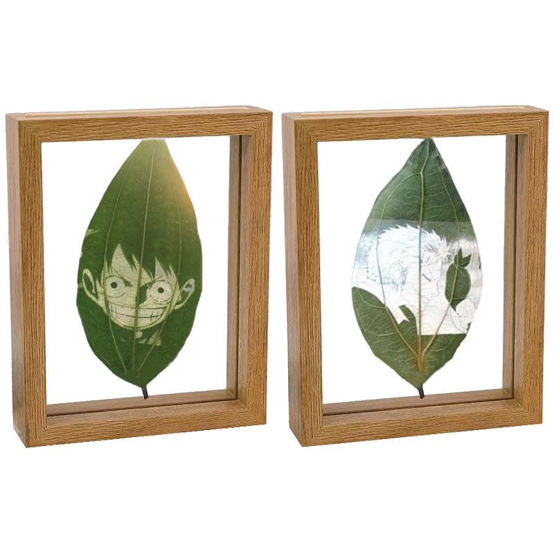 Zoro/Luffy Figurine Leaf Sculpture Picture Frame Decoration