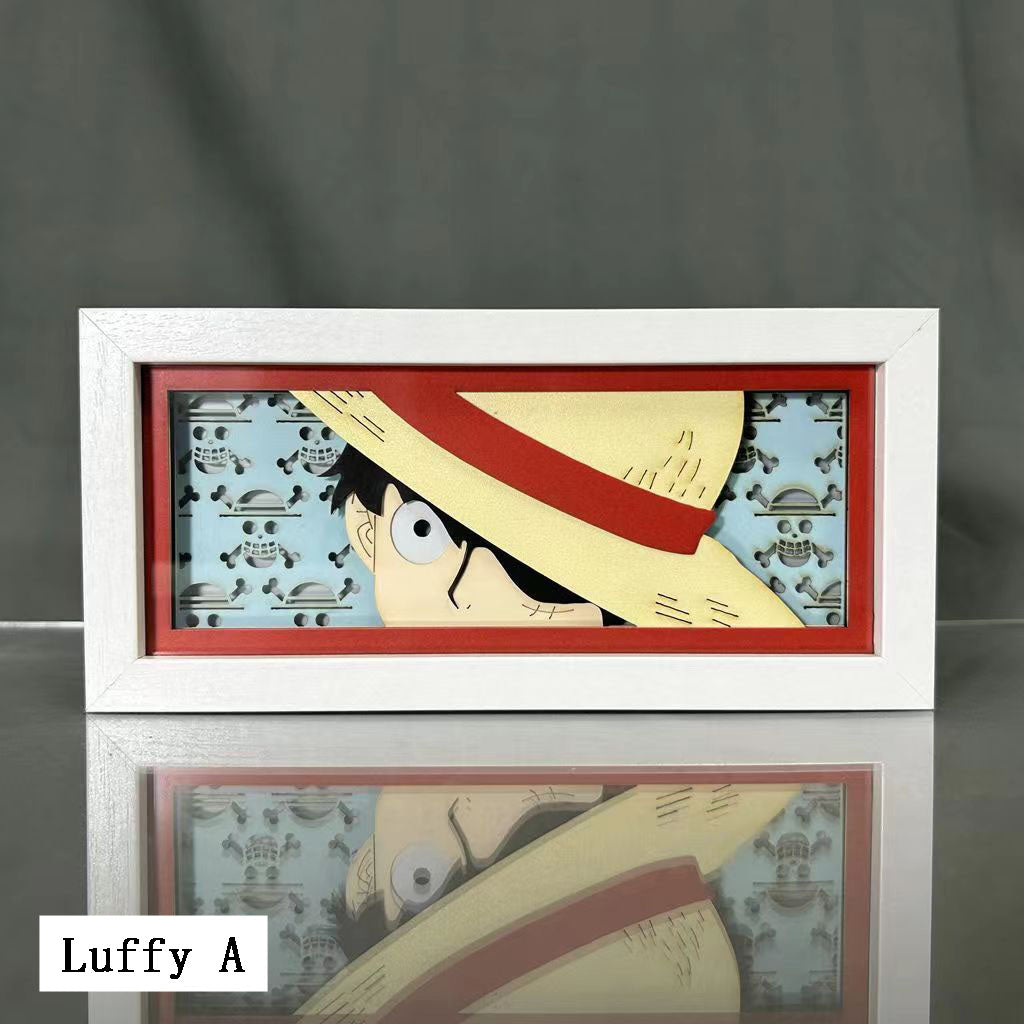 Luffy/Ace/Zoro three-dimensional character photo frame decoration