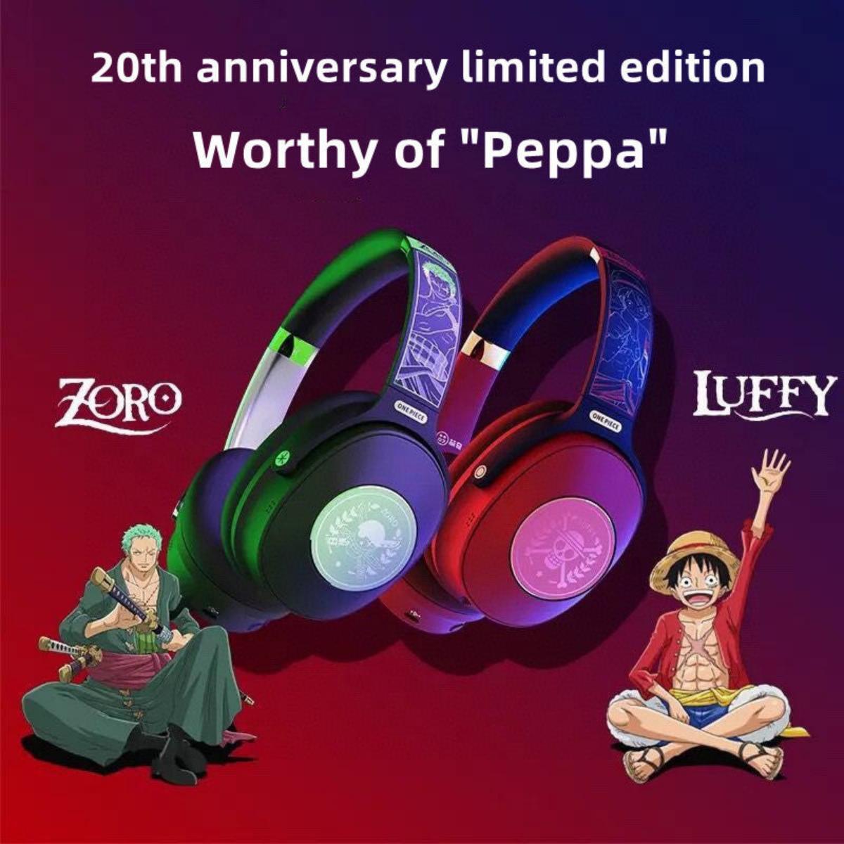 Luffy/Zoro 20th Anniversary noise-cancelling Bluetooth headphones