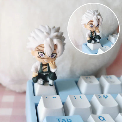 Tanjiro/Nezuko/Kanroji Mitsuri Creative transparent cute mechanical keyboard cap