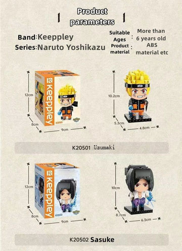 Uzumaki/Sasuke  original characters model building block toy