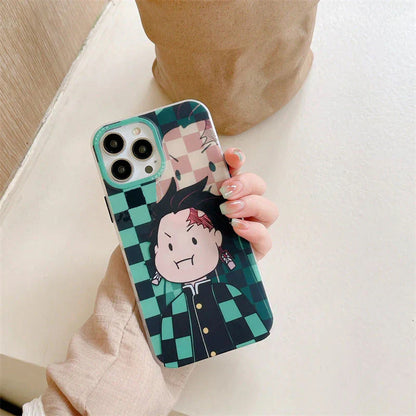 Tanjirou/Nezuko Apple exquisite Trend Silicone Anti-collision phone case