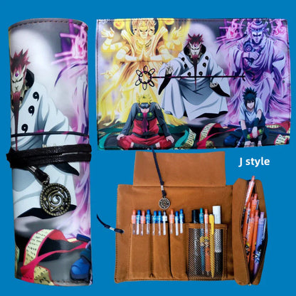 Itachi/Sasuke role high definition pattern Printing handsome cartoon scrolls creative pen bag