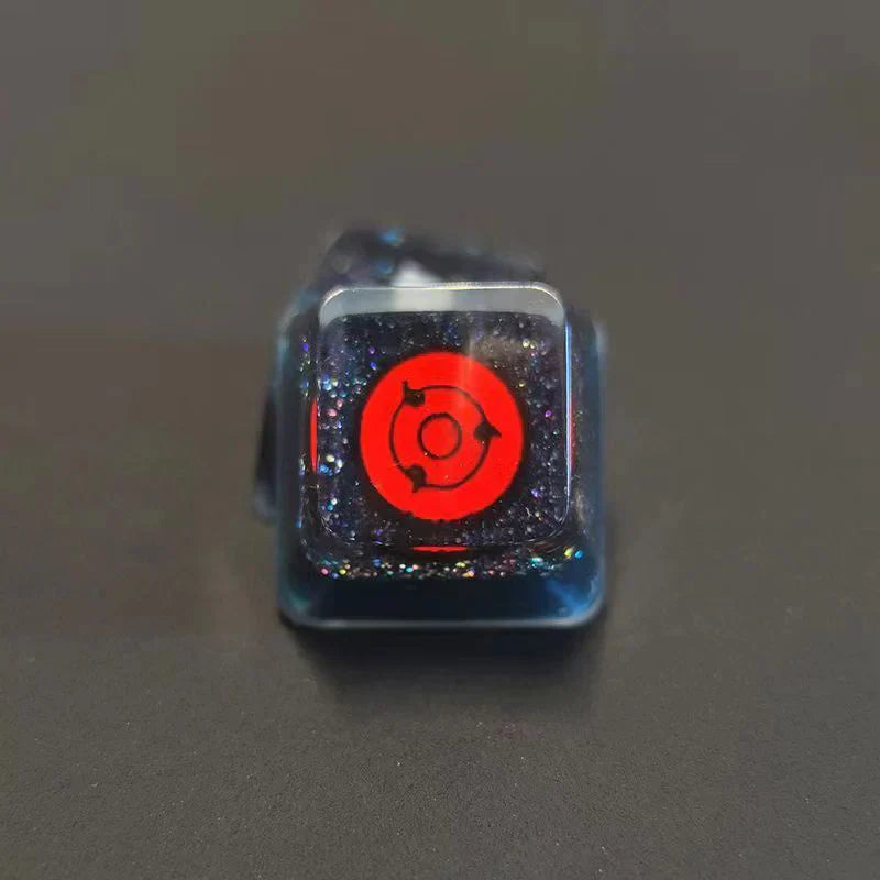 Shuukaku/Kurama/Sharingan handmade transparent resin keycap