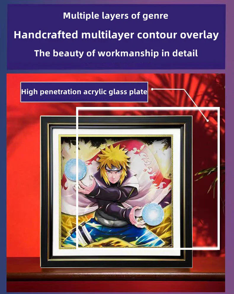 Namikaze Minato handsome cartoon handicraft 3D drawing