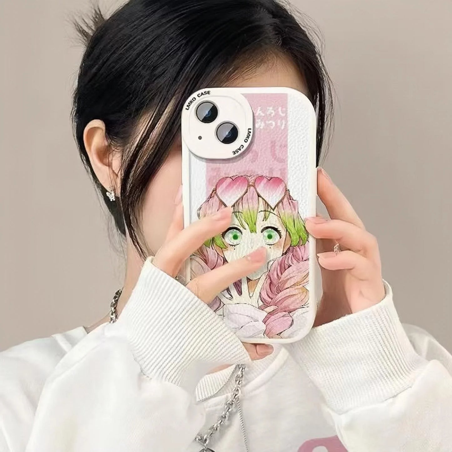 Kanroji Mitsuri super cute Apple silicone crash-resistant phone case