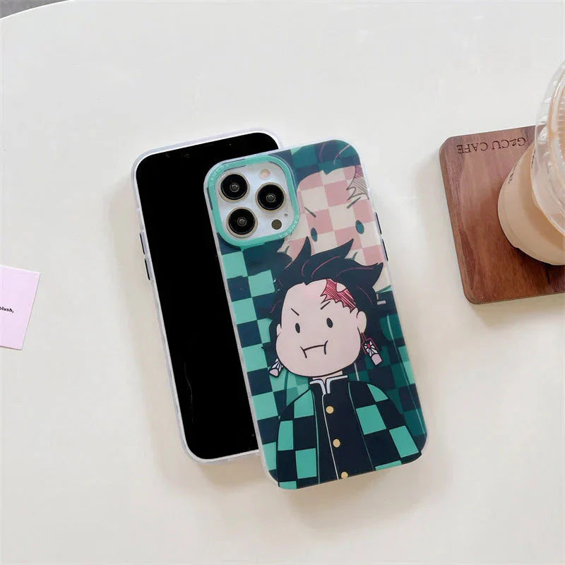 Tanjirou/Nezuko Apple exquisite Trend Silicone Anti-collision phone case