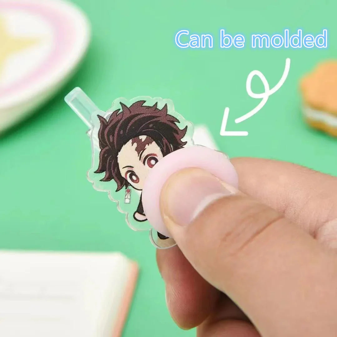 Kamado Tanjirou Cartoon Butt Pen Decompression Pinching Pen Cute Students Press Neuter Pen