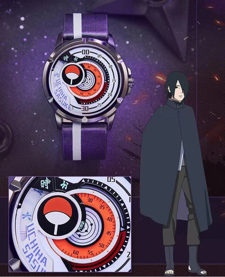 Boruto/Sasuke/Sarada Watch Watch Three degree waterproof watch Sharingan Watch