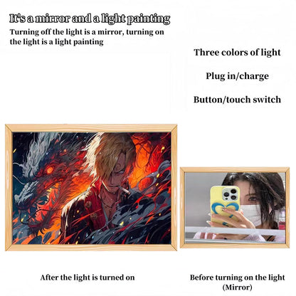 Luffy/Zoro/Sanji can be used as mirrors and decorative paintings light painting