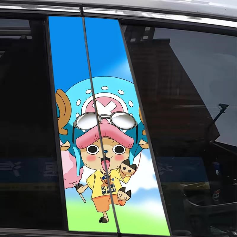 Luffy/Zoro/Sanji Car Center Pillar Character Decorative Sticker