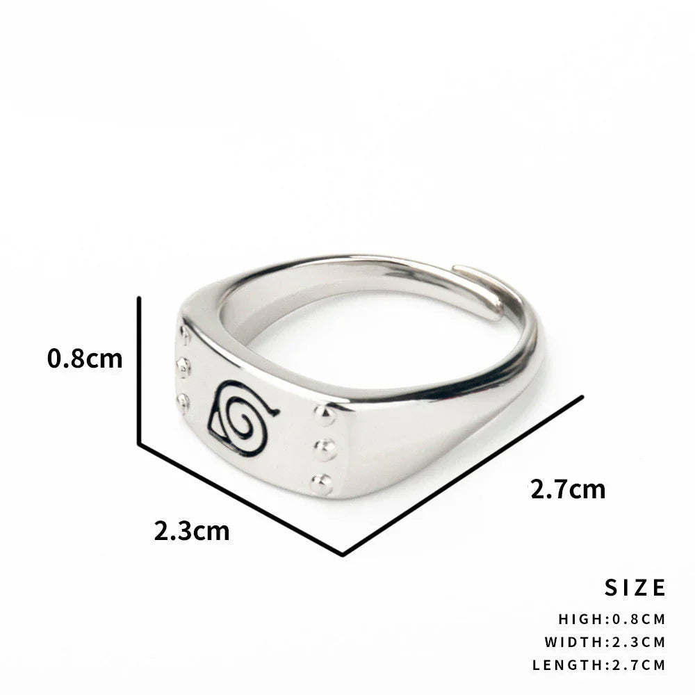 Wood leaf handmade sterling silver logo ring