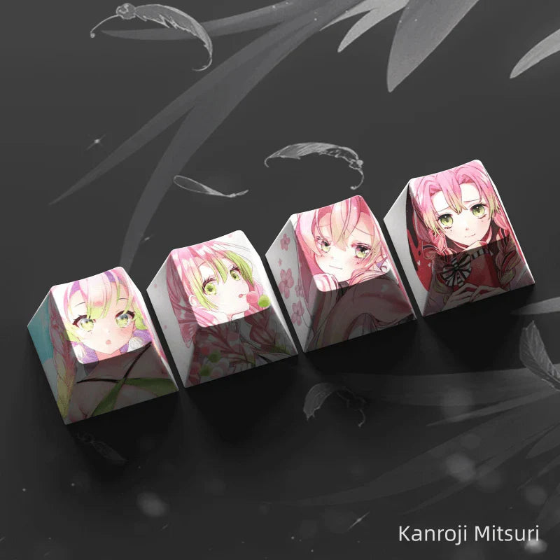 Nezuko/Tanjirou/Tokitou Muichirou Creative transparent cute mechanical keyboard cap