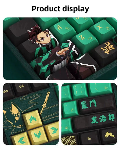 Tanjirou/Nezuko Mechanical Keyboard Three-mode wireless RGB backlit gaming esports Keyboard