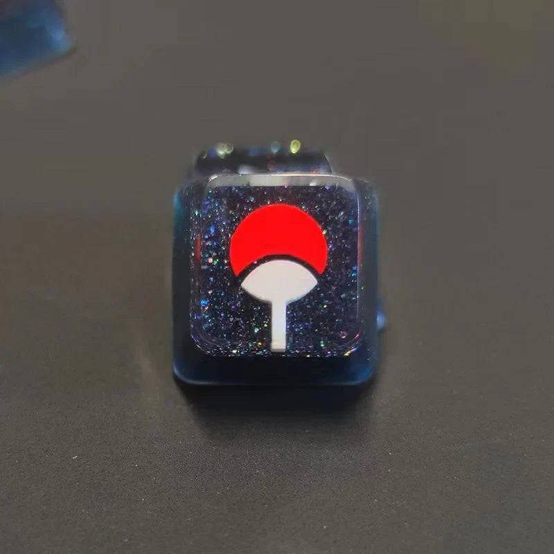 Shuukaku/Kurama/Sharingan handmade transparent resin keycap