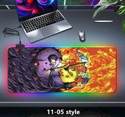 Uzumaki/Sasuke seven color LED light keyboard pad game gradient light