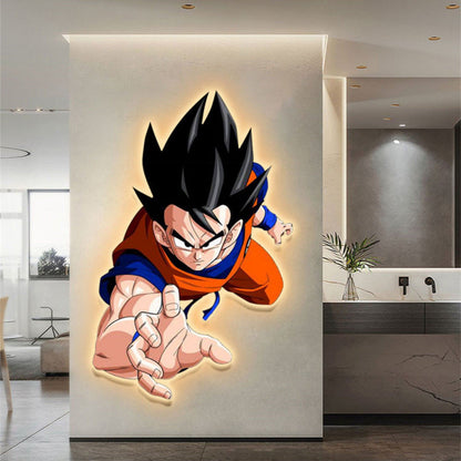 Son Goku/Son Gohan modelling handsome LED lights bring mural