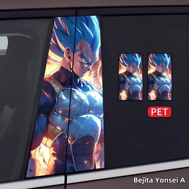 Son Goku/Bejīta Yonsei Car Center Pillar Character Decorative Sticker