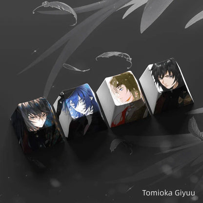 Nezuko/Tanjirou/Tokitou Muichirou Creative transparent cute mechanical keyboard cap