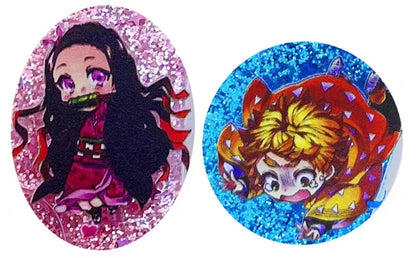 Tanjirou/Nezuko/Giyuu Lovely ruler for primary school children straight ruler hanging pendant quicksand ruler