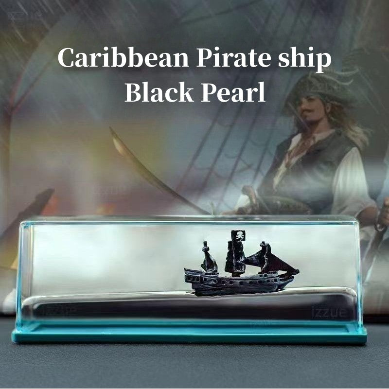 Titanic/The Black Pearl fluid drift bottle desktop decoration