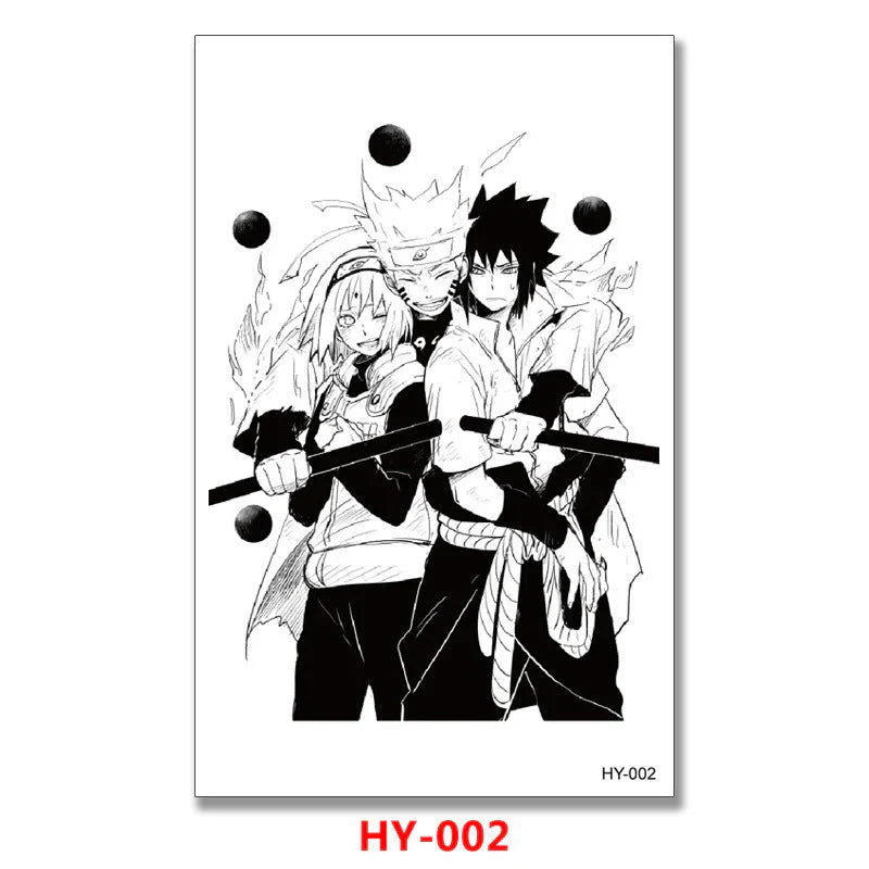 Uzumaki/Sasuke Cool character tattoo stickers