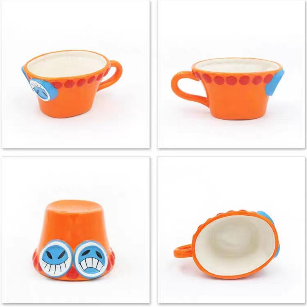 Luffy/Ace/Sabo Hat Shape Heat Resistant and Durable Ceramic Mugs