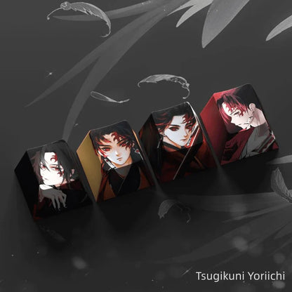 Nezuko/Tanjirou/Tokitou Muichirou Creative transparent cute mechanical keyboard cap