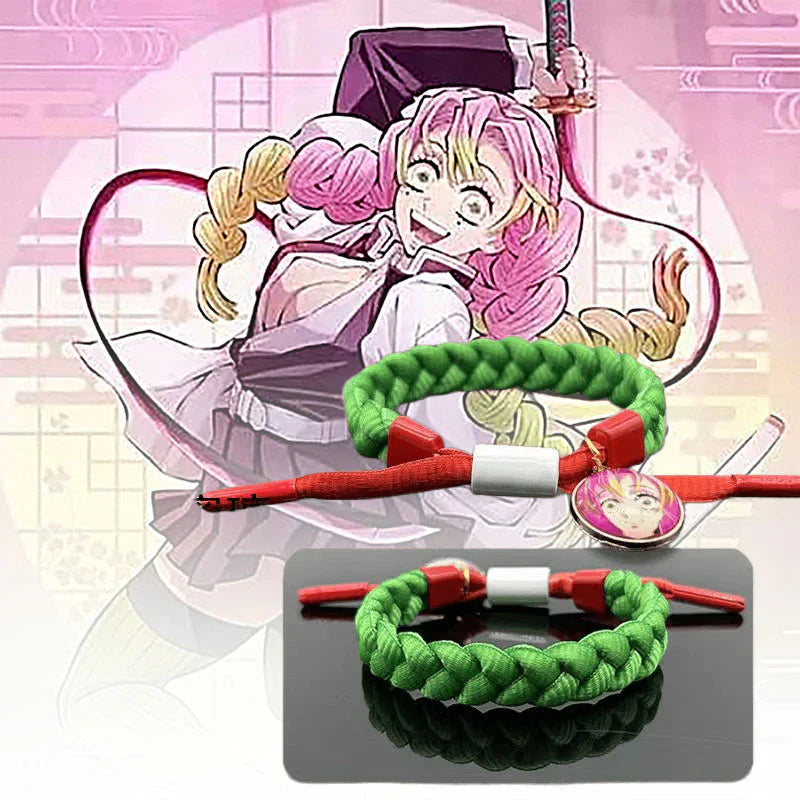 Tanjirou/Nezuko bracelet shoelace braided hand rope A bracelet suitable for gifts