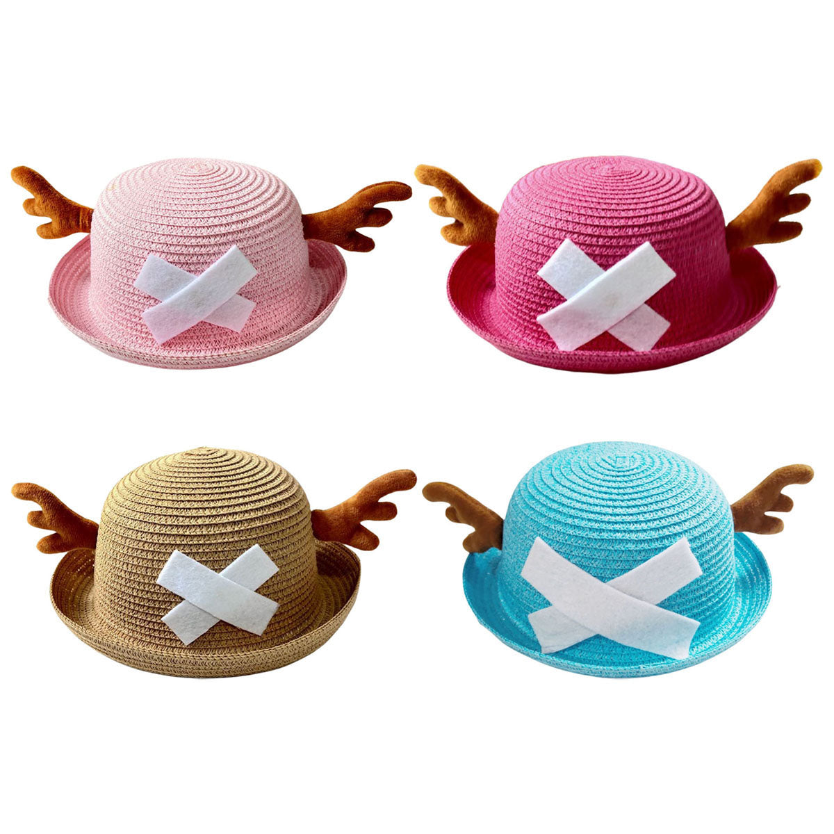 Chopper role logo lovely cartoon cos accessories dome antlers summer sunhat