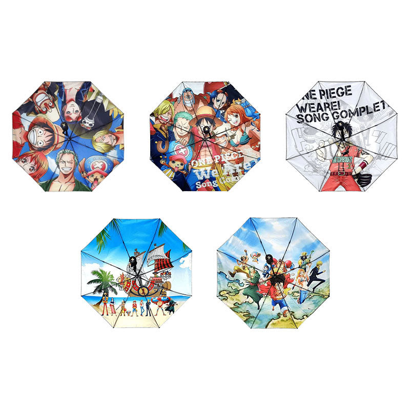 Luffy and other characters related to the trend umbrella, sun umbrella