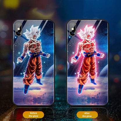 Son Goku handsome cartoon ntelligence 4 color flash creative phone case