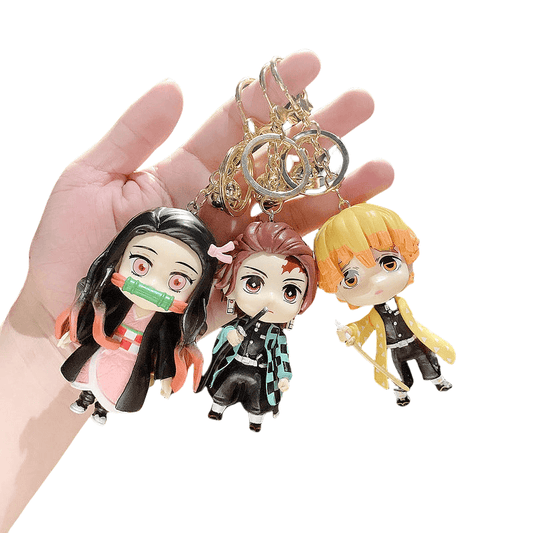 Tanjirou/ Nezuko Hand-held Doll Key Chain Creative Bag Pendant Key Chain