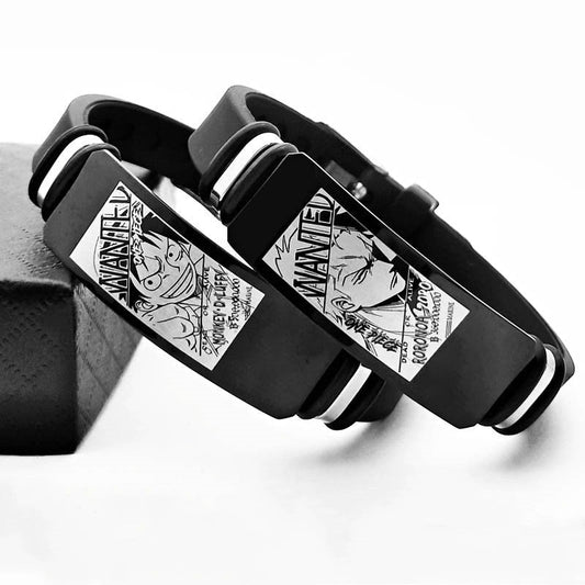 Luffy/Zoro/Ace figure print fashion bracelet