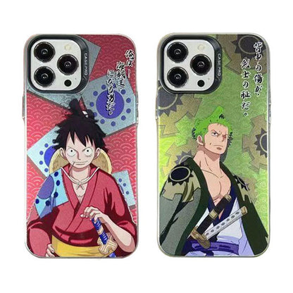 Luffy/Zoro iPhone silicone crash-resistant phone case