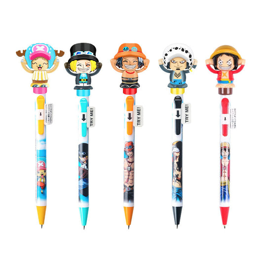 Luffy/Ace/Sabo character model ballpoint pen with changeable face