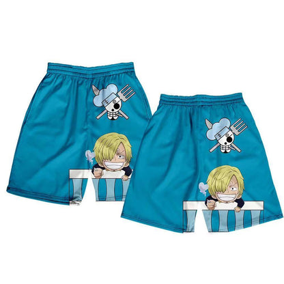 Luffy/Zoro/Sanji/Chopper Summer shorts Exquisite text printed pants