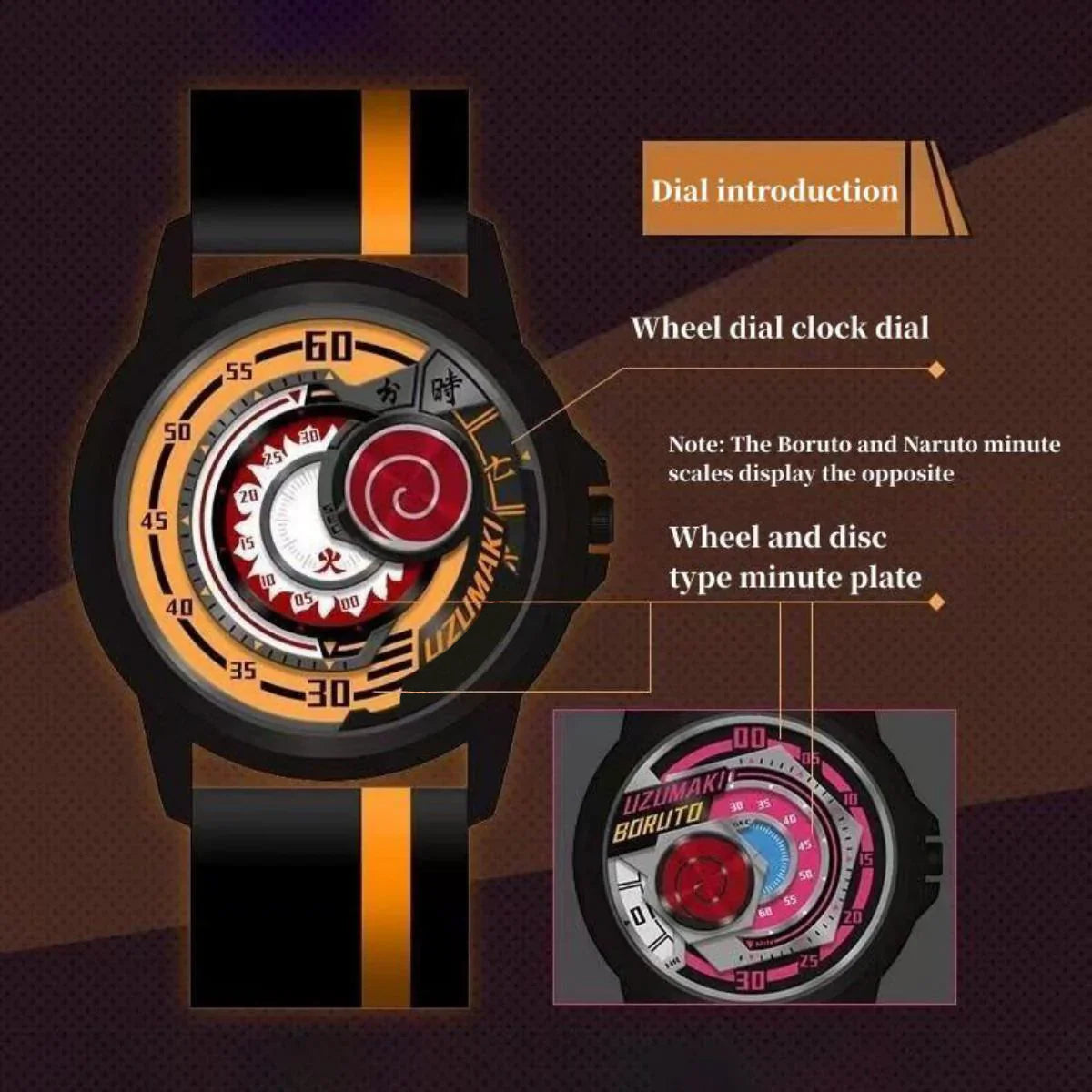 Boruto/Sasuke/Sarada Watch Watch Three degree waterproof watch Sharingan Watch