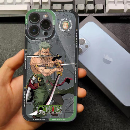 Luffy/Zoro/Ace iPhone silicone crash-resistant phone case