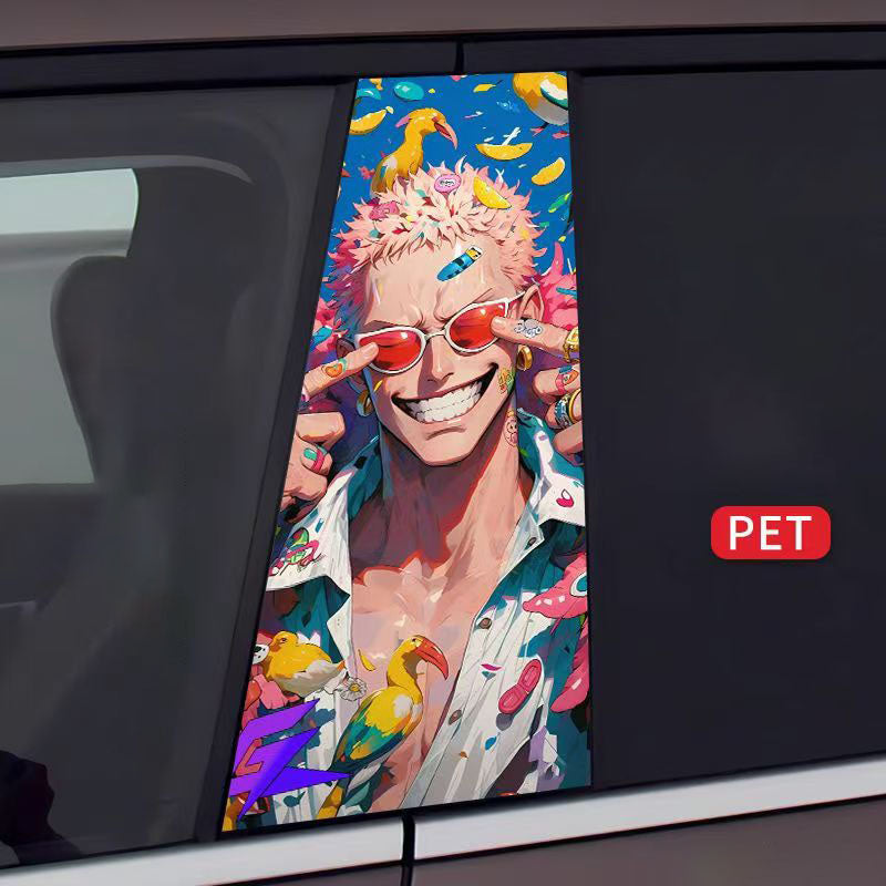 Luffy/Zoro/Sanji Car Center Pillar Character Decorative Sticker