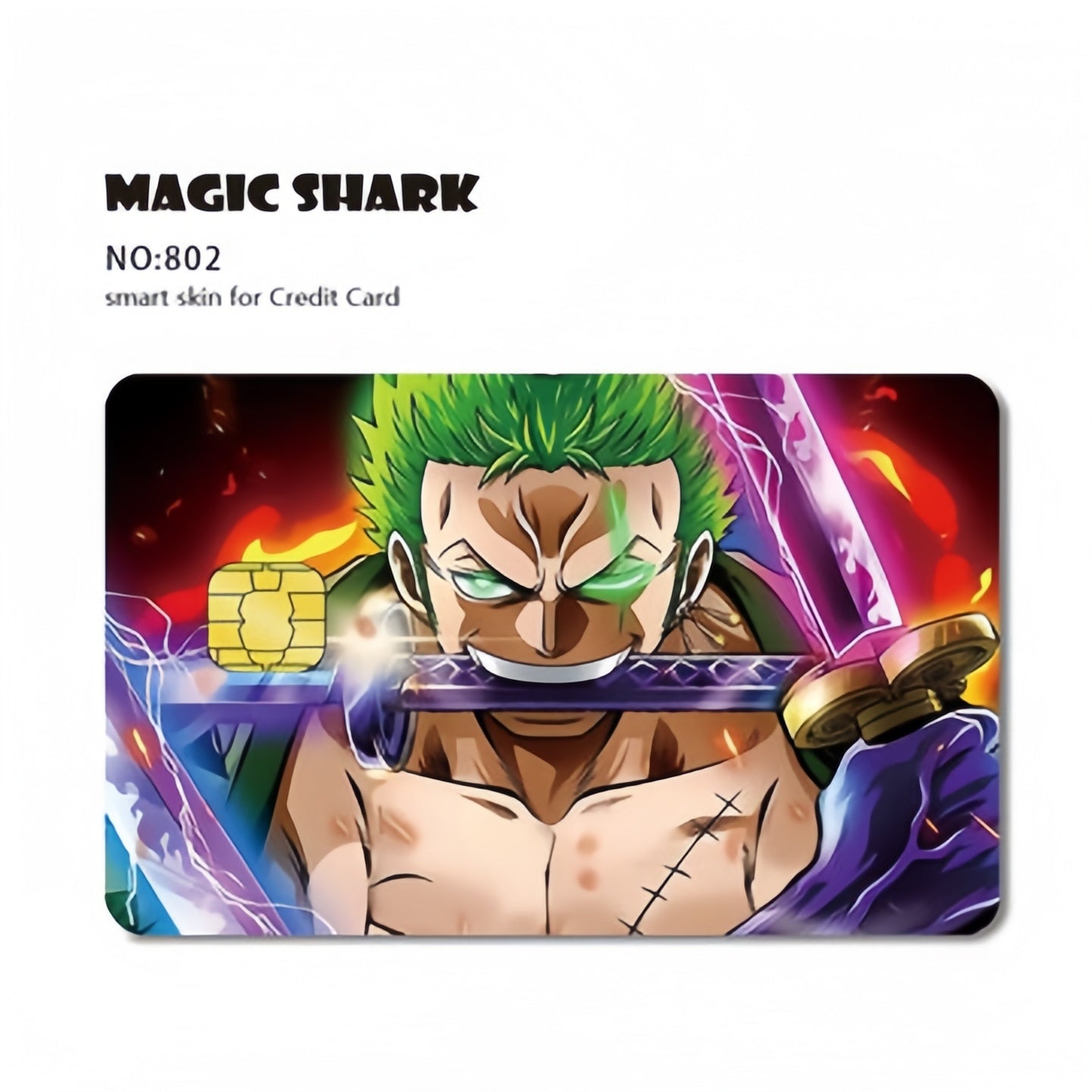 Luffy/Zoro Bank Card Thickened with crystal scrub personalized card stickers