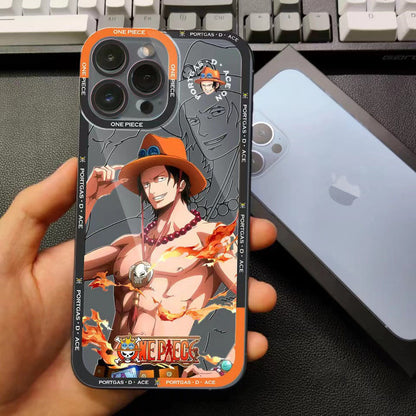 Luffy/Zoro/Ace iPhone silicone crash-resistant phone case