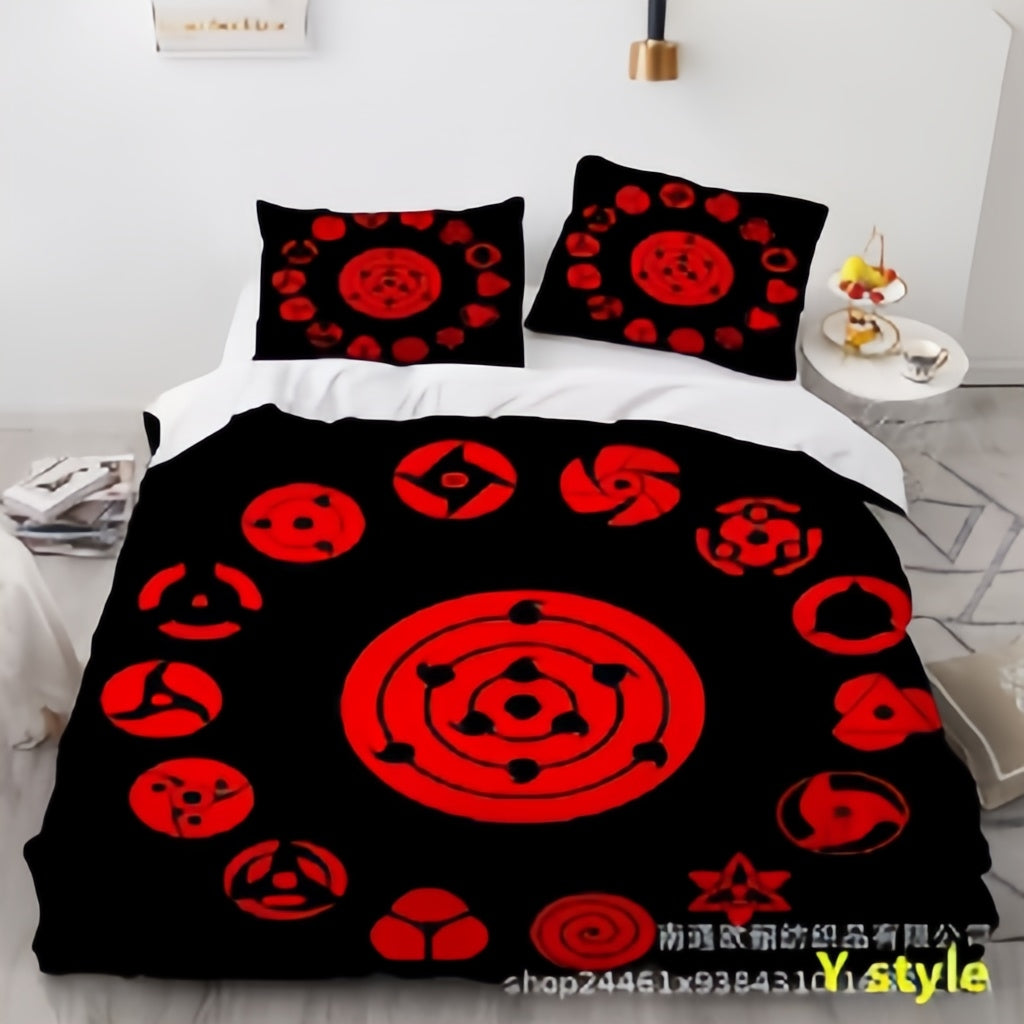 Sharingan /Dawn tissue Comfortable Home Textile Polyester Bedding 3 Sets