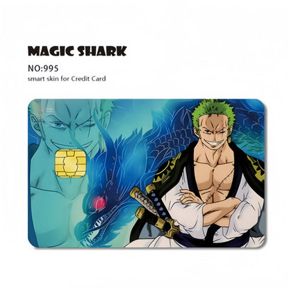 Luffy/Zoro Bank Card Thickened with crystal scrub personalized card stickers