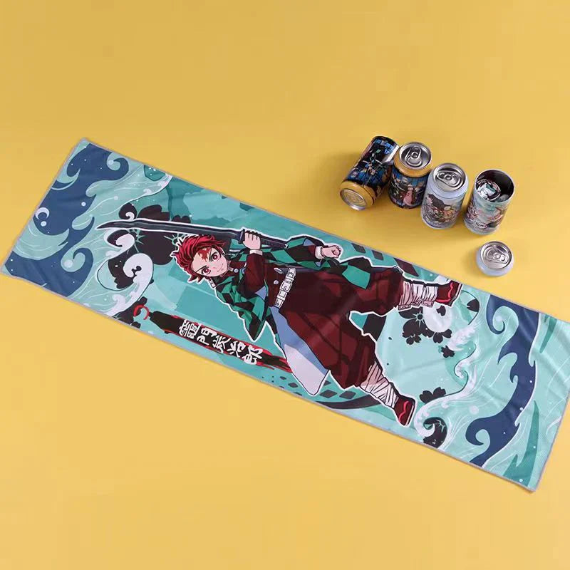 Kamado Tanjirou Towel Blind Box Sports Towel Cold Sense Chill Towel Quick Dry Sweat Towel Gift Towel