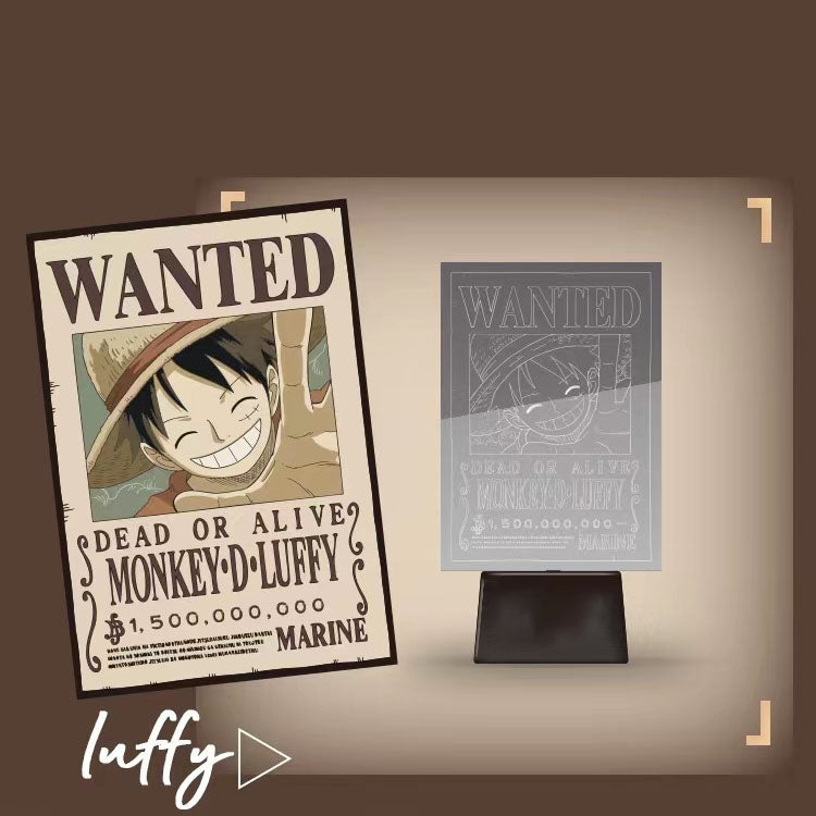 Luffy/Zoro/Nami Luminous Wanted Poster Blind box