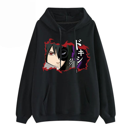 Sasuke character modeling cool creative dynamic blinking eyes cartoon hoodie