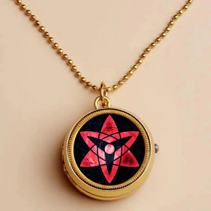 Kakashi and characters related to the unique shape, Sharingan pocket watch.