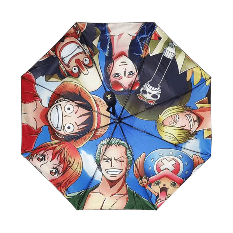 Luffy and other characters related to the trend umbrella, sun umbrella